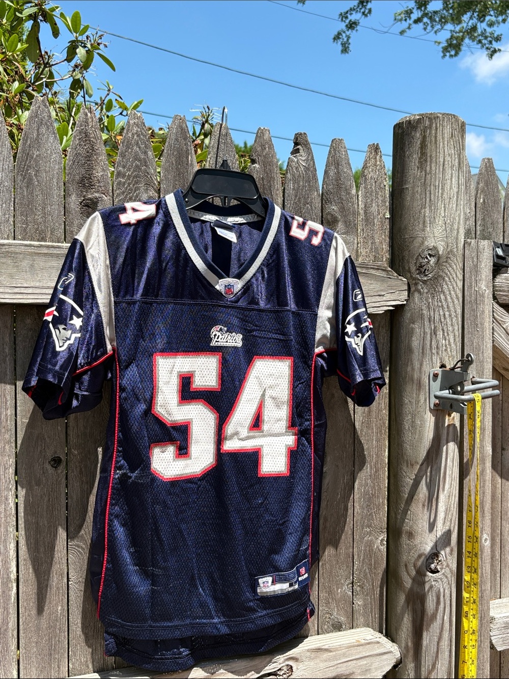 Reebok youth large Patriots Bruschi jersey!